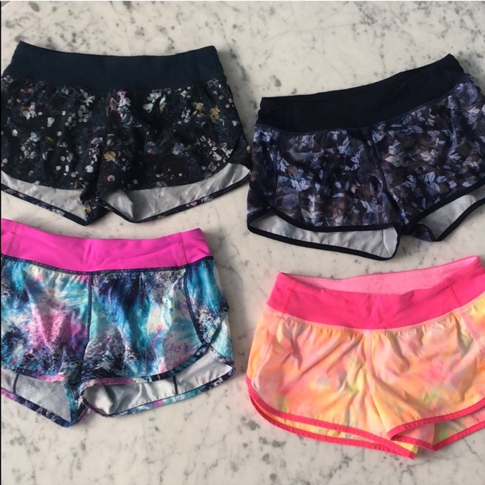 Ivivva 4 Pair Speedy Shorts Girls Sz 14